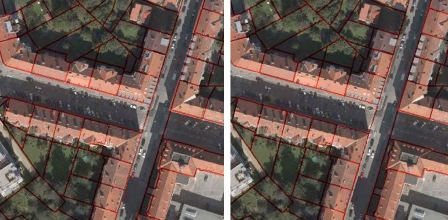  cadastral map overlay in orthophoto